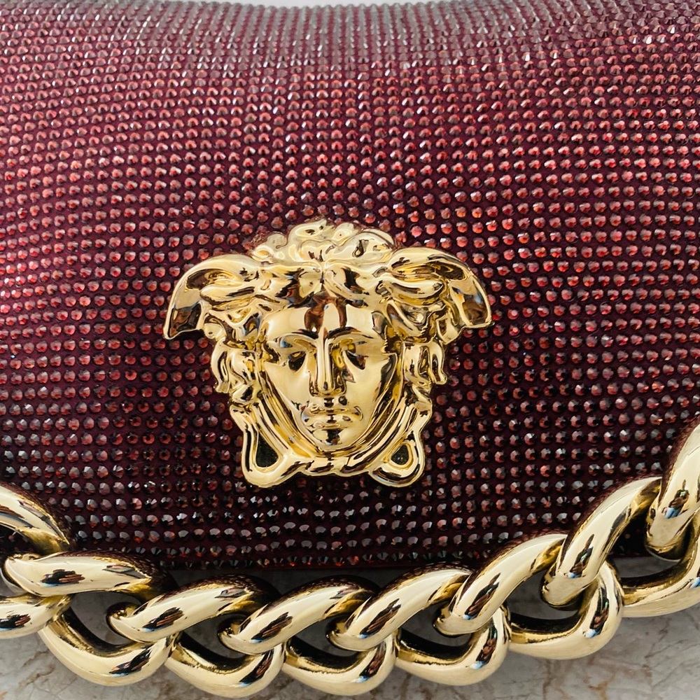 Versace Gold Palazzo Sultan Medusa Swarovski Crystal. - Picture 3 of 11